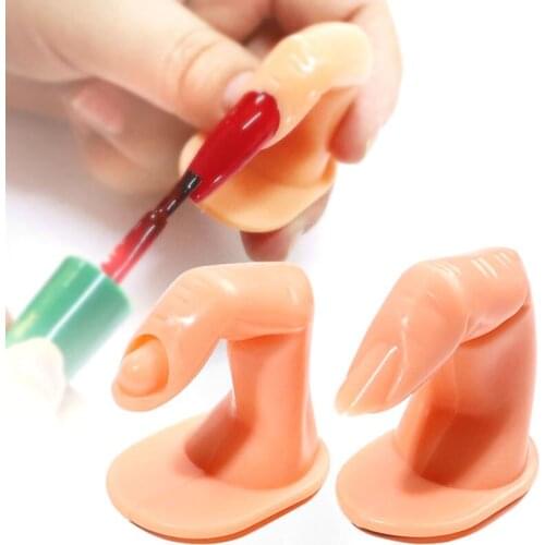 2pcs Nail Art Practice Model False Finger Acrylic Manicure Training Display Tool Nail Accesoires Nail Art Tools Nail Form