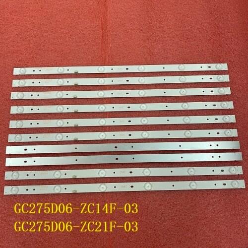 30pcs/lot LED Backlight bar For 28PHF2056/T3 GC275D06-ZC14F-03 GC275D06-ZC21F-03 303GC275031