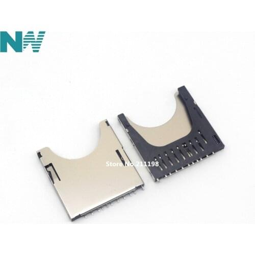 50Pcs/Lot 10Pin Sd Combo Deck Bomb Sd Card Slot Pop-Up Sd Card Slot Sd Connector Shell