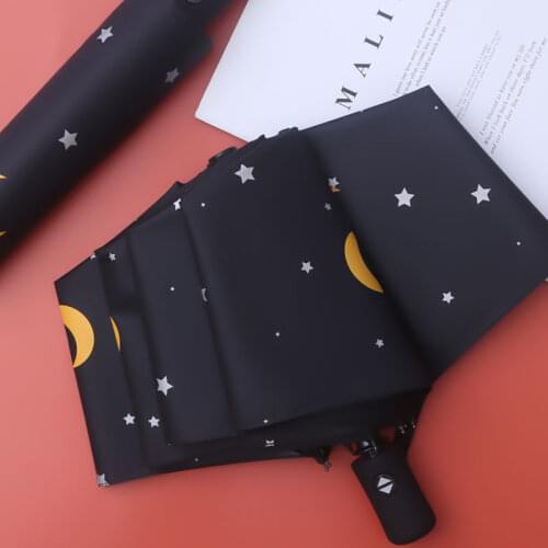 Umbrella Female Machine Automatic Folding Umbrella for Boys Girls Sun Rain Dual-purpose Sunshade Sun Umbrella Double Vinyl