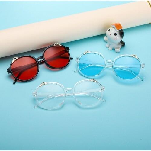 2021 Lovely Cartoon Round Children Sun Glasses Brand Designer Boys Girls Colorful Retro Sunglasses Kids Pink Goggle De Sol UV400