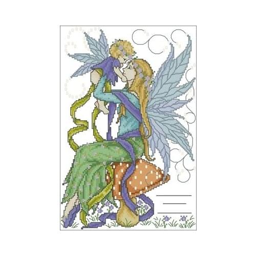 Joan Elliott-Angel Mother Counted Cross Stitch 11CT 14CT 18CT Cross Stitch Kits Embroidery Needlework Sets