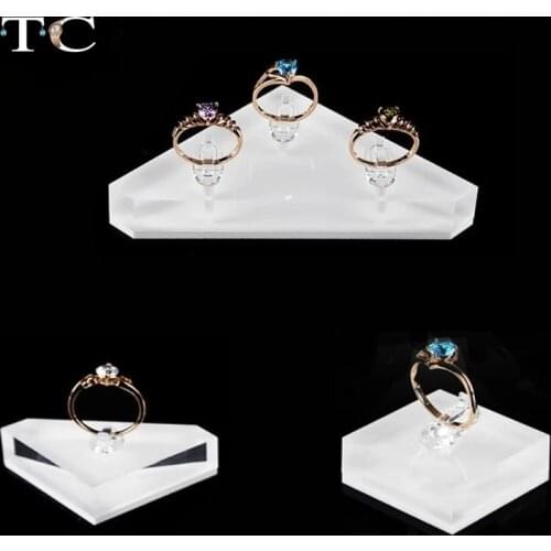 Elegant Ring Display Stand Clear Acrylic Jewelry Holder Photography Props