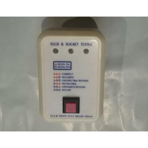Electric Socket Tester UK Plug RCD Test Outlet Detector Ground Zero Line Plug Polarity Phase Check Wall Plug