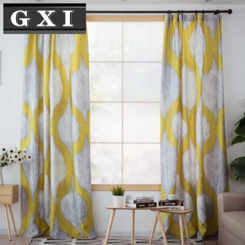 GXI Yellow Lemon Semi Blackout Curtains for Bedroom Thermal Insulated Window Drapes for Door Coat Divider Decor Cortinas
