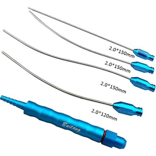 Titanium Luer Lock Liposuction needle handpiece fat transfer Reusable Liposuction tools