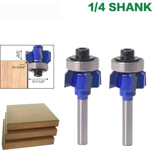 1Pcs 1/4" Shank wood router bit rounded end mill trimmer four-tooth four-blade chamfering knife bits tools Milling Cutter