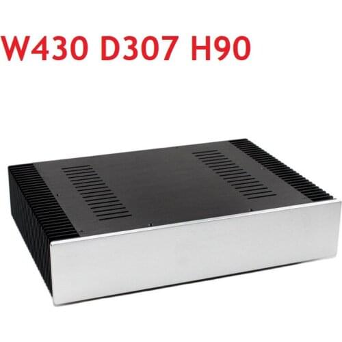 Preamp Decoder Shell Rear Class A Box D307 W430 H90 DAC Amplifier Case Aluminum Chassis Power Supply DIY Case WA108 Heat Sink