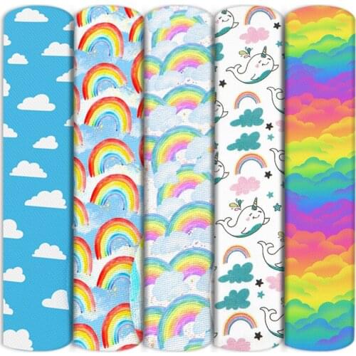 50*145cm Patchwork Cloud Printed 100% Cotton Fabric for Tissue Kids Home Textile for Sewing Quilting Fat Quarters,c13446