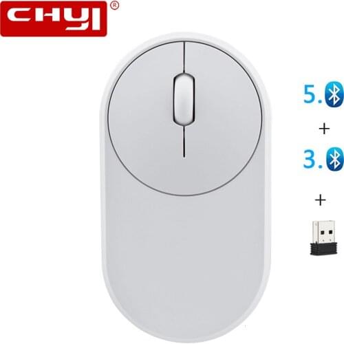 CHYI Bluetooth 5.0/3.0 + 2.4G Wireless Mouse 3D Rechargeable Silent Mouse USB Optical Computer Mice For Xiaomi Notebook Laptop