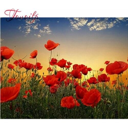 5D diamant peinture fleurs point de croix Kit photo pour diamant broderie paysage bricolage motif de mosaïque