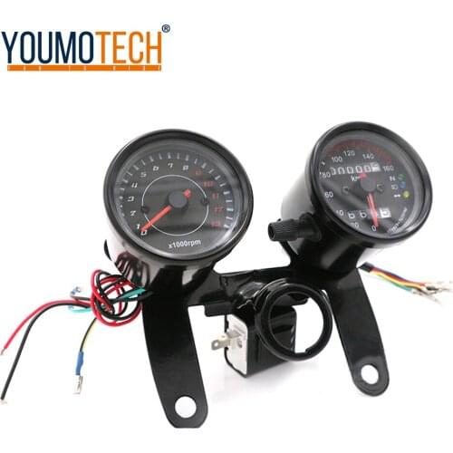 NEW Universal Motorcycle Tachometer Speedometer Speedo meter Tacho Gauge +Odometer Indicators Turn Signal for motorbike