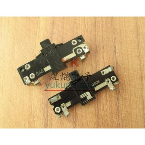 Total length 35MM handle height 4MM 50K D50K straight plug horizontal mono straight slide potentiometer sliding potentiometer
