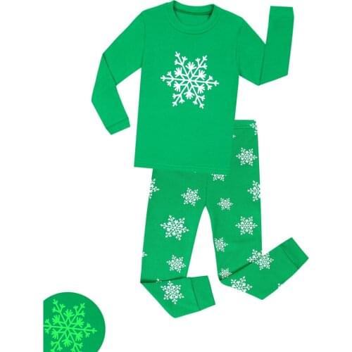 100 Cotton Long Sleeve Boys Pajamas Sets Children Glow in the Dark Pajamas Christmas Pajama for Boys Kids Glow in Dark Clothes
