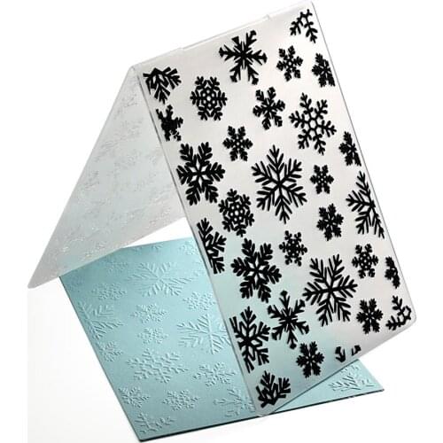 New Year Christmas Snowflake Plastic Embossing Folder for Scrapbook DIY Album Card Plastic Template Stamp Card Making Decoration