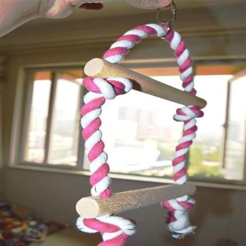 Hanging Ladder Parrot Toys Parakeet Climbing Ladder Hanging Toy Bird Accessories Hammock Swing Toys