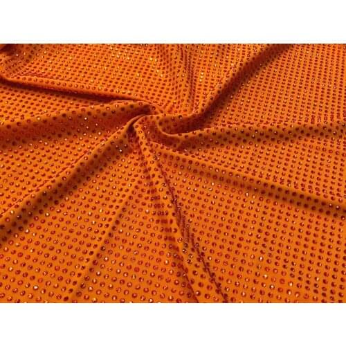 Orange Lace Fabric Luxury African Lace Fabric High-End Atmosphere French Nigerian Bride Tulle Mesh Lace Handmade For Wedding 5Y