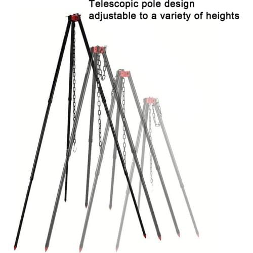 Camping Picnic Cooking Tripod For Fire Hanging Pot Outdoor Campfire Cookware Picnic Cooking Stove Pot Grill Camping Tools