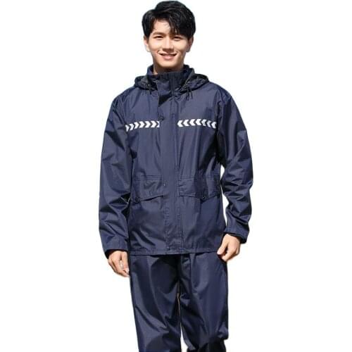 Blue Rain Jacket Motorcycle Raincoat Women Men Adult Rain Pants Split Set Nylon Waterproof Suit Poncho Gabardina Hombre Gift