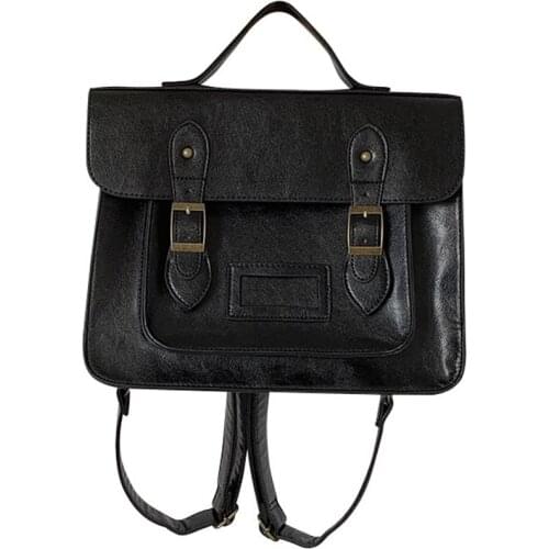 Student Bag PU Leather Handbag Japanese College Style Uniform Bag jk Large Capacity Portable Backpack Briefcase Messenger Bag