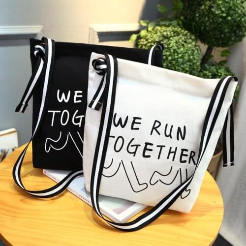 PURFAY Women Shopping Bag Female Canvas Shoulder Bag Storage Handbag Messenger Totes Crossbody Bags Bolsos alexa