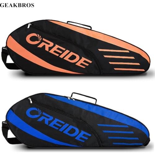 Waterproof Badminton Bag Racket Tennis Backpack Portable Storage For 3-6 Rackets Single Shoulder Lightweight Sports Accessories