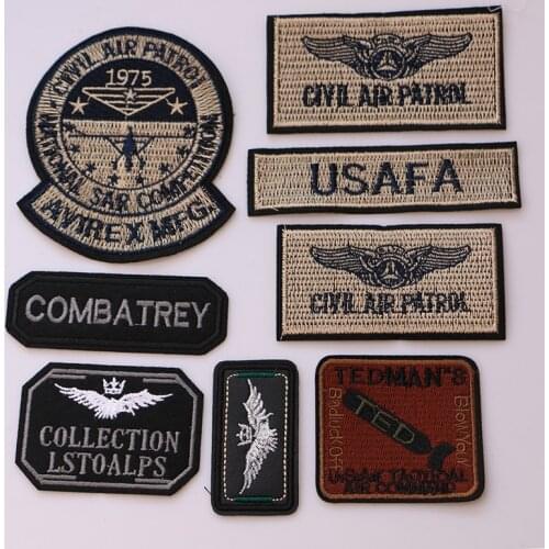 Set of sales US Air force military tactics Decorative Patch icon Embroidered Applique Patches For DIY Iron on Badges on clothes