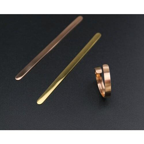 1Pcs 4x76MM Rose Gold Plated Stainless Steel Blank Stick for DIY Ring Name Engraving 1294171