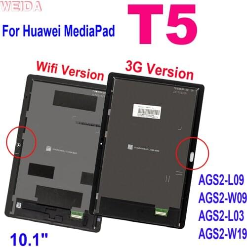 10.1" AAA+ LCD For Huawei MediaPad T5 AGS2-L09 AGS2-W09 AGS2-L03 AGS2-W19 LCD Display Touch Screen Digitizer Assembly for T5 LCD