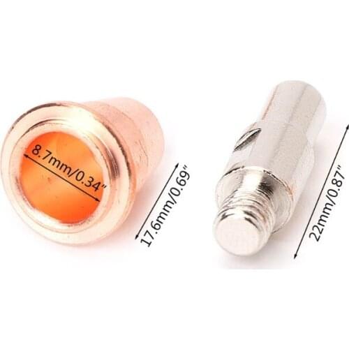 10Pcs/Set S45 Consumables Kit Electrode 0.8mm Nozzle Tip For Plasma Cutter Torch