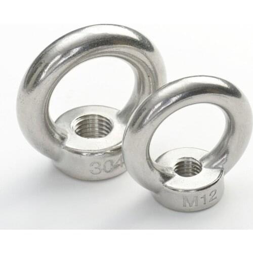 10pcs M3 M4 M5 stainless steel Eye Nut Marine Lifting Eyenut Ring Nut Loop Hole for Cable Rope Lifting