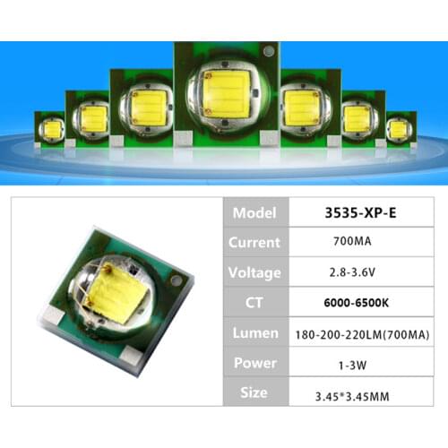 100pcs 1-3W 3.5x3.5mm LED SMD COB Lamp bead 10000K Flashlight light LED diode Chip light Cold White Car Lights DIY