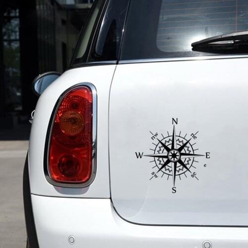 17cm*17cm Car Stickers NSWE Compass Wind Rose Bardian Vinyl Funny 3D Stickers and Decals Motorcycle Car Styling Decoration