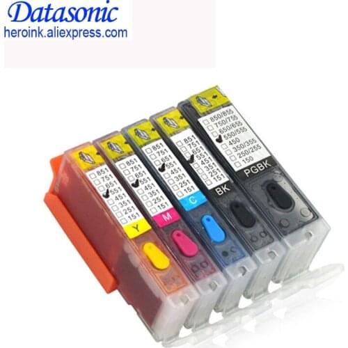 5pcs PGI550 Refillable ink Cartridge For CANON MG5450 MG5550 MG6450 ip7250 MX925 MX725 pgi 550 cli 551