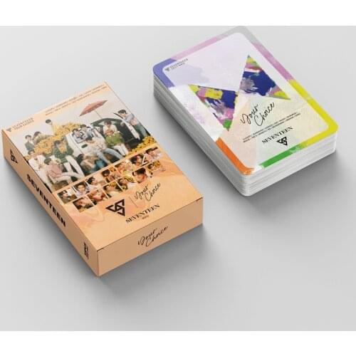 54Pcs/Set 2021 Kpop SEVENTEEN Album YOUR CHOICE Poster Lomo Cards Fashion Hong Zhixiu Wen Junhui Photo Postcard Stationary Set