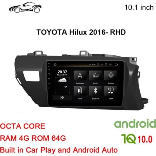 HILUX GPS ANDROID CAR GPS FOR TOYOTA Hilux 10.1 inch CAR STEREO ANDROID 10 4G+64G 8core Head unit Car Multimedia NAVIGATION CUSP