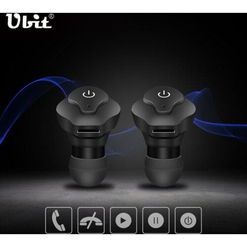 Ubit AF-A1 Bluetooth Earphone 2 Pieces With Mic True Wireless Earphones Sports Bluetooth Headsets For iPhone IOS Xiaomi Android