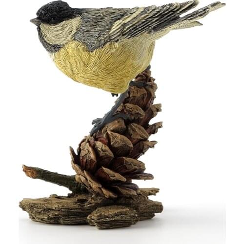 British designer realistic animal sculpture titmouse station pine tower birthday gift desktop home furnishing hot style special