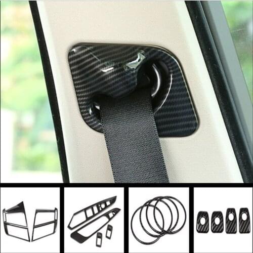 Car Console Panel Decoration Gearshift Frame Cover Carbon Fiber Color Sticker For BMW X5 F15 X6 F16 2014-18 LHD Interior Decals