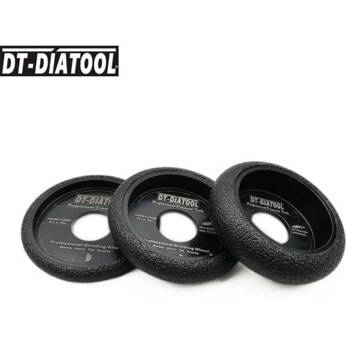 DT-DIATOOL 1pc Dia 3"/75MM Vacuum Brazed Diamond Profile CONVEX Wheel Grinding Disc for Marble Granite Concrete Bore 22.23mm