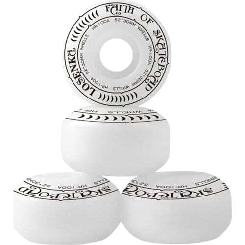 4Pcs 52mmx30mm 95A Skateboard Wheels PU Double Rocker Wheels Downspeed Sliding Wheels Skateboard Accessories