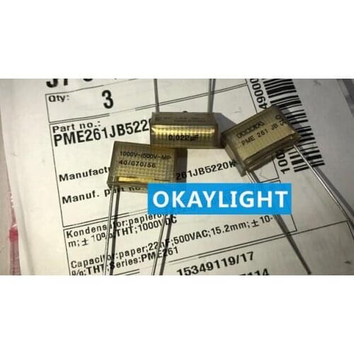 5PCS Thin film capacitor PME261JB5220KR19T0 0.022UF 1000V 500V RIFA