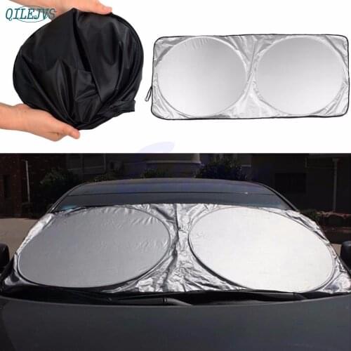 Hot Selling Folding Jumbo Front Rear Car Window Sun Shade Auto Visor Windshield Cover Block jun9