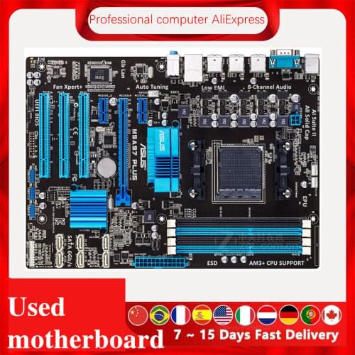 For ASUS M5A97 PLUS Motherboard Socket AM3+ DDR3 32GB For AMD 970 FX Original Desktop Mainboard M5A97 SATA III Used Mainboard