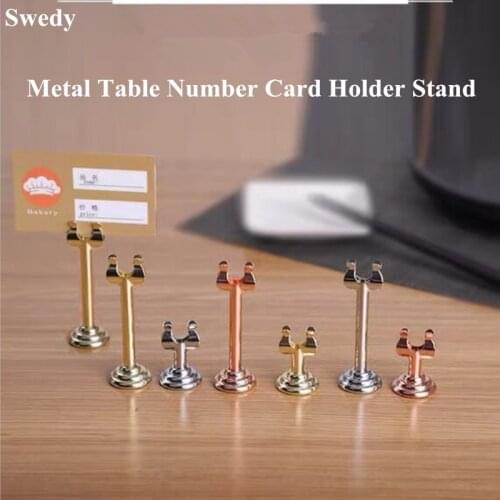 Metal Wedding Name Card Holder Table Number Display Stand Shelf Price Display Rack Desktop Note Memo Picture Clip