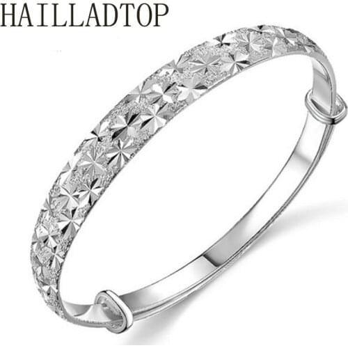 Fashion High-quality Bangles Wholesale Womens Jewellery Silver Bracelet Shining Stars Bracelets Bangles Classic Style Jewelry