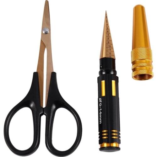 New Hole Opener Reamer Drill 0-14mm Puncher & Car Shell Scissors Metal Steel for RC Car Ship Aircraft Model DIY Tools