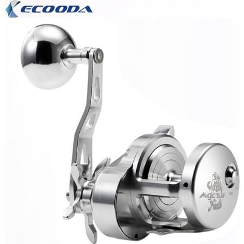 Original Ecooda Full Metal CNC Slow Jigging Reel Overhead Reel Casting Reel Boat Reel EMB 1500R/L 6.2:1 15kgs Drag 8+1BB
