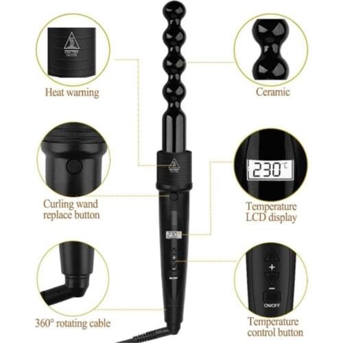 Portable Styling Tools professional Hair Curling Iron Hair waver Pear Flower Cone Electric Hair Curler Roller Curling Wand Tools