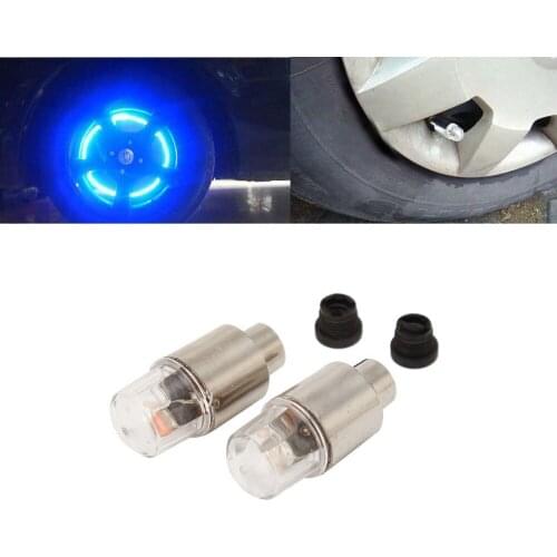 POSSBAY 20pcs cars/motocycles/bicycles light with battery mountain road blue lights LEDS Tyre Tire Valve Caps Wheel
